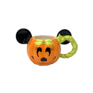 Disney Parks Mickey Happy Halloween Pumpkin Vine Orange Ceramic Coffee Mug Cup - Picture 1 of 9