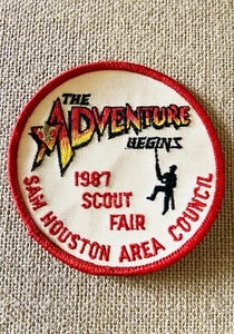 Large Vintage 1987 Boy Scout Fair The Adventure Begins Sam Houston Area Council - Picture 1 of 2