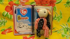 ORIGINAL TY MCDONALDS SPANGLE FLAG BEAR TEENIE BEANIE BABY HAPPY MEAL TOY PLUSH - Bild 1 von 5