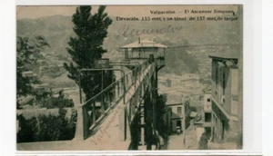 CHILE 1917 Postal VALPARAÍSO a Francia Asensor Simpson Ed. Paton & Loutit - Imagen 1 de 2