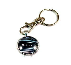 Key Rings for Men Split Ring Hot Rod Muscle Cars Gift for Car Guy Pontiac GTO - Picture 1 of 4