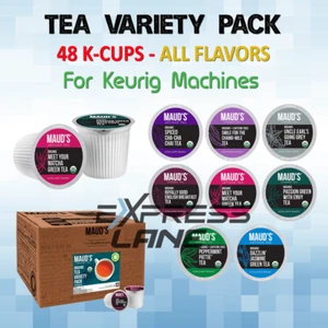 Maud's 48 K-Cups Tea Variety Pack Pods KEURIG Green Jasmine Earl Grey Chai BOX - Picture 1 of 3