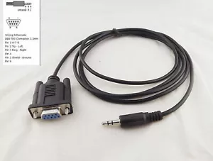 10x DB9 9 Pin Female To TRS 3.5mm Male Stereo Serial Data Converter Cable 6Ft - Picture 1 of 8