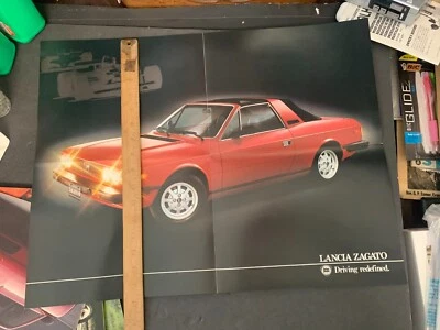 Catálogo de folleto de venta de autos original Lancia Zagato 1981 - póster Foto 1 de 2
