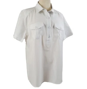 Under Armour Heat Gear Shirt 1/2 Button Pullover Womens XL S/S Cotton Blend Golf - Picture 1 of 10