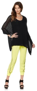 NENE by NeNe Leakes Set of Crochet Poncho & Tank , Black , S - Picture 1 of 1