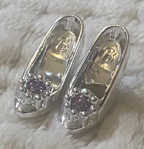 Vintage Mattel Barbie Metallic Silber Lila Gem High Heels  - Bild 1 von 7