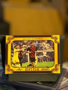 2023 Leaf Art Of Sport 1 of 2 SP! Julian Alvarez Diptych Booklet RARE Auto - Picture 1 of 3