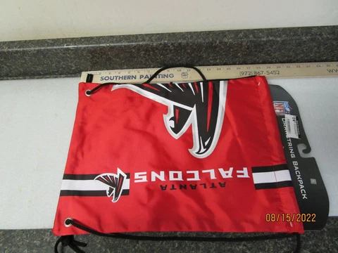 Atlanta Falcons NFL Big Logo Drawstring Back Pack - New - Free Ship! Cover