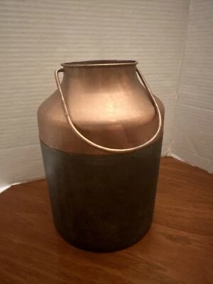 NEW  9"H x 6"W Rustic Container Ashland With Handle Copper Color Decorative Only - Image 1 of 3