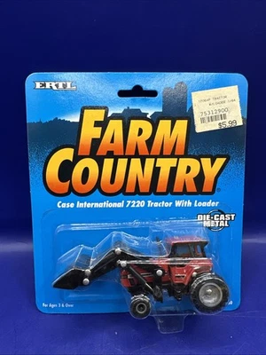 Ertl Farm Country Case International 7220 Tractor with Loader Diecast 1:64 Red - Image 1 of 4
