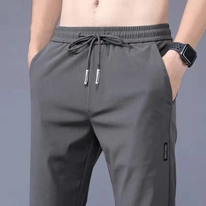 Mens Ice Silk Straight Leg Pants Breathable Quick Drying Four Season Use - Picture 1 of 19