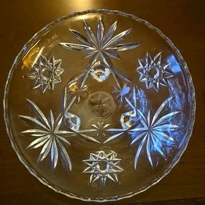 VINTAGE ANKER HOCKING STAR BURST 3-FOOTED 6-3/4" BOWL - Bild 1 von 5