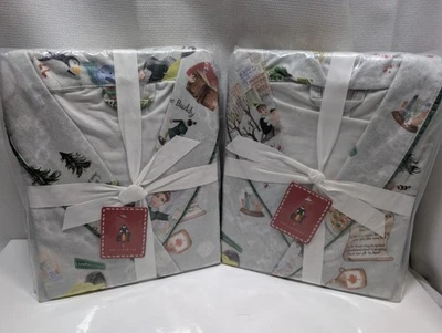 Pottery Barn FLANNEL ROBE Adult Size Large ELF MOVIE Christmas Holiday NEW Seald - Image 1 of 4