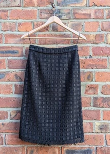 Reiss Denise Black Lace Pencil Skirt Size UK 10 EU 38 - Picture 1 of 10