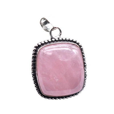 Quarzo Rosa Gemma Etnico Fatto a Mano Ciondolo Gioielli 1.75 " P 5263 - Immagine 1 di 4