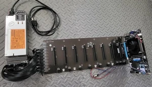 750W-1200W PSU Breakout Board RIG GPU MINING With PCIe CABLES and Win OS - Picture 1 of 7