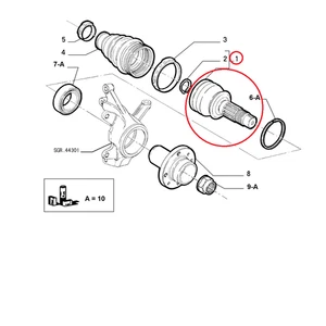 GIUNTO DIFFERENZIALE FIAT PUNTO - TIPO  - LANCIA DELTA ORIGINALE 46307080 - Foto 1 di 1