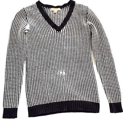 Suéter tejido ojo de pájaro MICHAEL Michael Kors para mujer talla XS Preppy informal dinero Foto 1 de 4