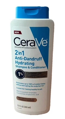 CeraVe 2-in-1 Anti-Dandruff Hydrating Shampoo & Conditioner 1% Pyrithione Zinc - Image 1 of 3