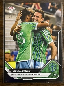 2025 Topps Now MLS #83 Danny Musovski Seattle Sounders FC BLACK 03/10 - Picture 1 of 2