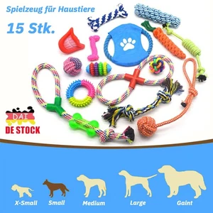 15tlg sichere Hunde Spielzeug Aus Seil Kauspielzeug Dog Toy Hund Welpen Kauen DE - Bild 1 von 14