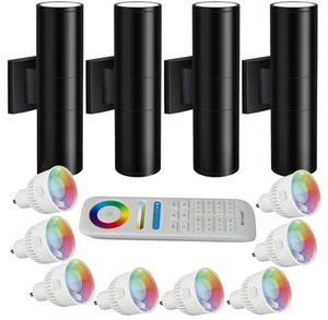 Exterior Double Up Down Outdoor Wall Lights,Mi.Light Remote Control RGB Color... - Picture 1 of 6