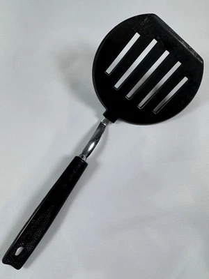 Vtg Ekco Nylon Slotted Wide Short Spatula Pancake Flipper Turner Black Handle - Image 1 of 4
