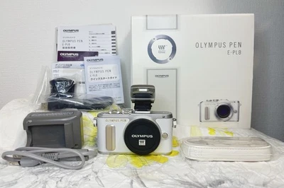 [MINT in BOX]S/C451 OLYMPUS PEN E-PL8 white Body Only From JAPAN - Image 1 of 4