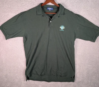 Camisa Polo Hard Rock Café De Colección Para Hombres Grande Verde Los Ángeles Hecha en EE. UU. Logo Años 90 Foto 1 de 4
