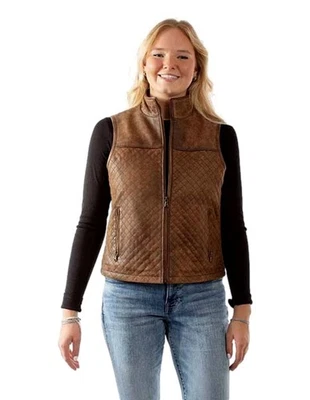 Chaleco Scully Western Mujer Acolchado Cuero Espiga M Marrón F0_L1151 Foto 1 de 2