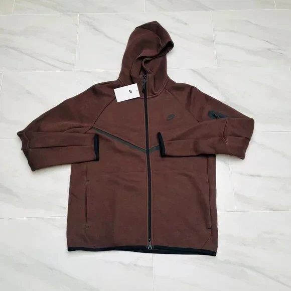 Nike Tech Fleece Windrunner Full Zip Baroque Brown HV0949-237 Men's Large