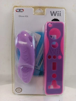 Official Nintendo Wii Glove Kit Switch 'N Carry Purple New Sealed 2007  - Image 1 of 4