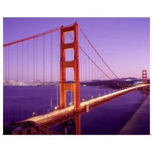 A New Day Begins Golden Gate Bridge San Francisco Photo Art Print Poster 18x12 i