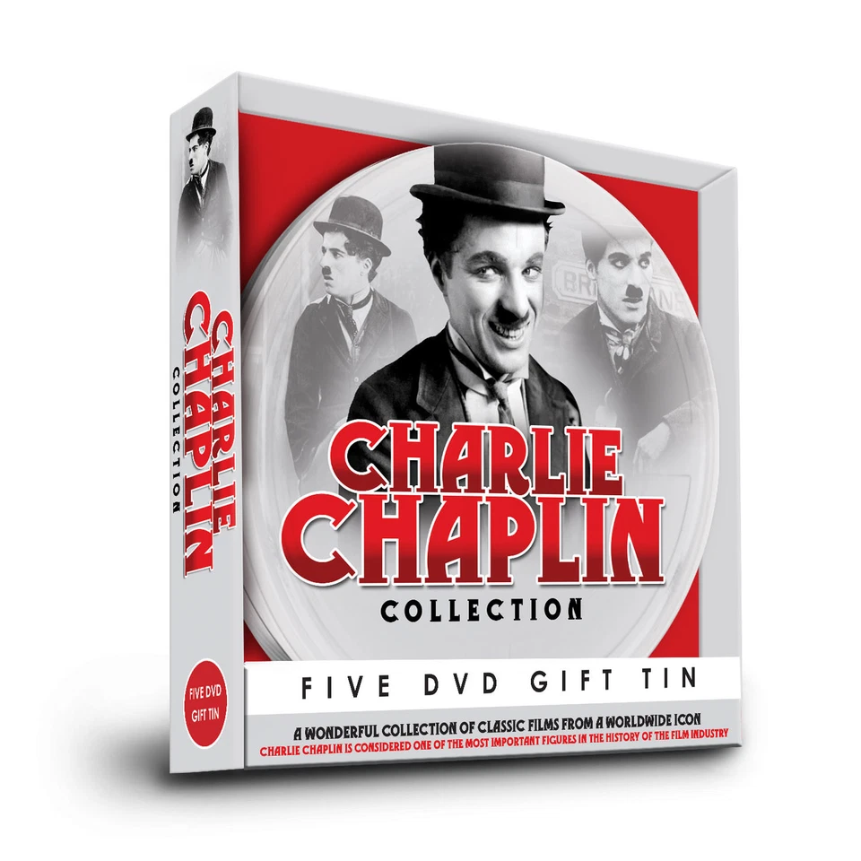 CHARLIE CHAPLIN WONDERFUL REEL COLLECTION 5 DVD SET GIFT TIN 37 CLASSIC FILMS - Image 1 of 1