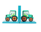 Sass &amp; Belle Green Tractor Wooden Bookends Childrens Kids Baby Nursery Room Gift