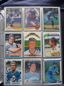 George Brett 9 Card Lot 76. 80. 82. 83. 84 topps donruss fleer. EXCELLENT CONDIT - Picture 1 of 2