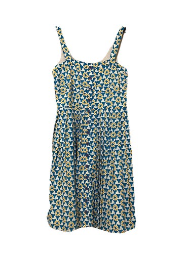 Abito Tory Burch senza maniche in cotone con bottoni e gonna plissettata