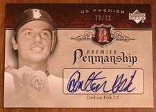 Carlton FISK 2007 UD Premier Penmanship AUTO #PEN-CF 70/72 NM Red Sox HOFer