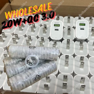 Dual Port Fast Charger PD 20W USB C QC Power Adapter For iPhone 14/13/12/11 Lot - Picture 1 of 17