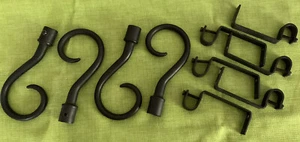 7AAA37 2 Sets FINIALS FROM CURTAIN RODS, SPIRAL DESIGN, ALL ALUMINUM: 5”" - Picture 1 of 6
