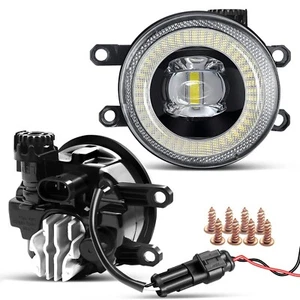 LED Lens Fog Light with Halo Ring Angel Eye Replacement for Toyota RAV4 Highl... - Picture 1 of 9