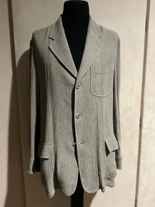 R P SPORT JACKET / GREY LINEN HERRINGBONE / UNCONSTRUCTED / MEDIUM - LARGE / NEW - Picture 1 of 7