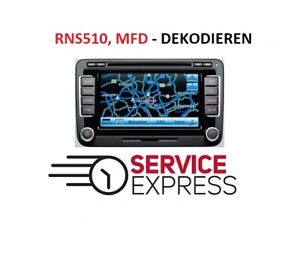 VW Safe PIN code RNS 510 | MFD | MFD2 Dekodieren Decode 