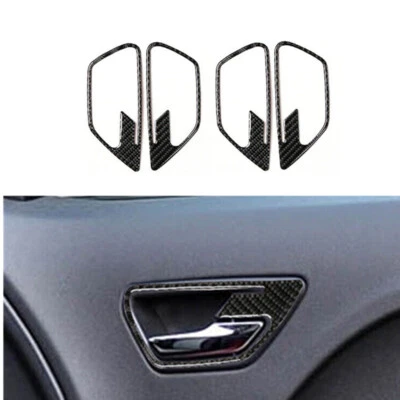 Cubierta de panel de manija de puerta de fibra de carbono 4 piezas para Dodge Journey 2009-2010 SXT Foto 1 de 4
