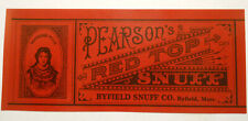 ca.1930 's Pearson's Red Top Snuff (Byfield, Massachusetts) can label