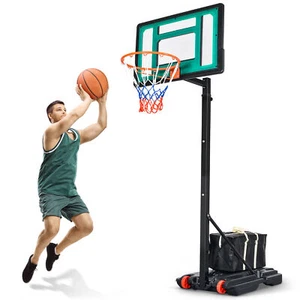 Portable Basketball Hoop 4.4-8.5FT Adjustable Height Goal Outdoor Backboard Gift - Picture 1 of 7