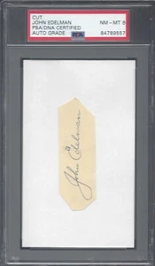 JOHN EDELMAN, 1955 MILWAUKEE BRAVES, INDEX CARD, PSA/DNA NM-MT 8 - Picture 1 of 1