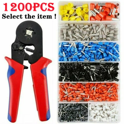 1200PCS Cable Wire Cord Pin End Bootlace Ferrule Connectors Set Crimp Terminals - Image 1 of 4