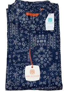 Tori Richard Men's Long Sleeve Cotton Aloha Shirt Seaside Size M 1951 MC05 - Picture 1 of 6